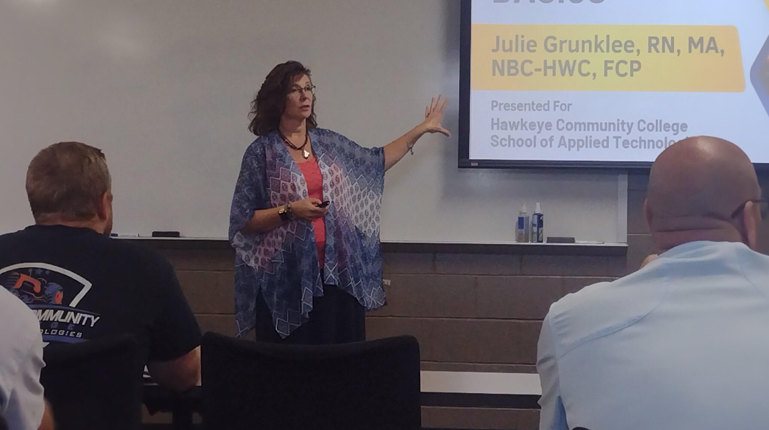 Julie speaking at HCC